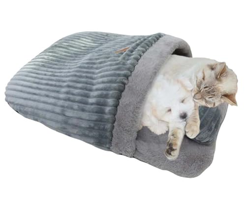 katzenschlafsack,katzensack Katzenbett-Höhlenschlafsack für Katzen und Hunde bis zu 7kg, Katzen Schlafsack, Katzen Schlafsack Höhle (H, Katze) von BUNQQF