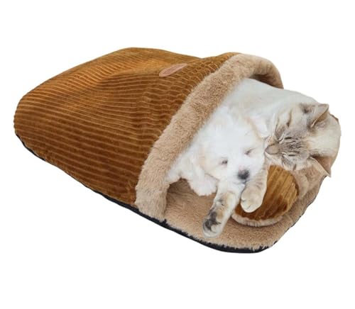 katzenschlafsack,katzensack Katzenbett-Höhlenschlafsack für Katzen und Hunde bis zu 7kg, Katzen Schlafsack, Katzen Schlafsack Höhle (I, Katze) von BUNQQF