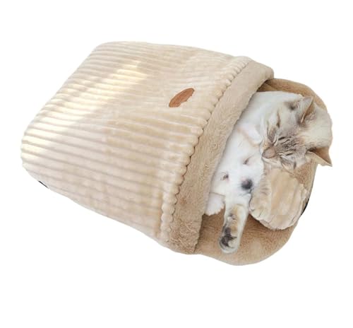 katzenschlafsack,katzensack Katzenbett-Höhlenschlafsack für Katzen und Hunde bis zu 7kg, Katzen Schlafsack, Katzen Schlafsack Höhle (J, Katze) von BUNQQF