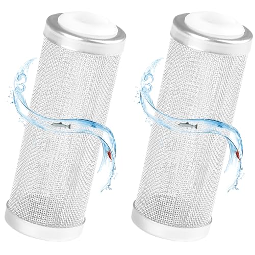 2 Stück Aquarium Aussenfilter Filterschutz,Aquarium Filter,Zubehör für Aquarienfilter,Aquarium-Edelstahlfilter,Aquarium-Edelstahlfilter,Für Fisch-und Garnelenzuchten 16mm,fognari e sistemi industriali von BUOSHUO