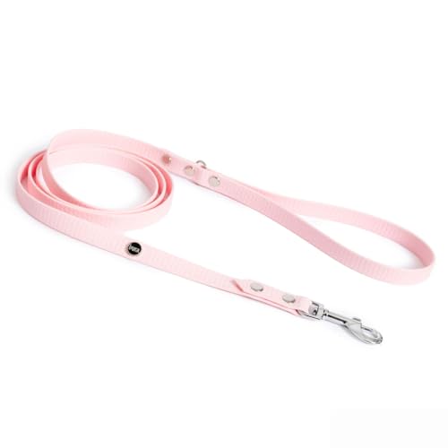 BURA Halsband Hund 180cm für Hunde Hundeleine Große Hunde, Leicht und Handlich, Verformt Sich Nicht, Langlebig, Wasserdicht, Nicht Allergen (pastellrose, M) von BURA