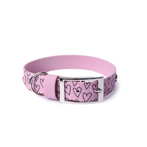 BURA Wasserdichtes Hundehalsband – geruchshemmend, robust und bequem – modernes Design mit verschiedenen Mustern – ideal für Spaziergänge und aktive Tage, Großes Herz, Flieder, XXS BURA Wasserdichtes Hundehalsband – geruchshemmend, robust und bequem – modernes Design mit verschiedenen Mustern – ideal für Spaziergänge und aktive Tage, Großes Herz, Flieder, XXS von BURA