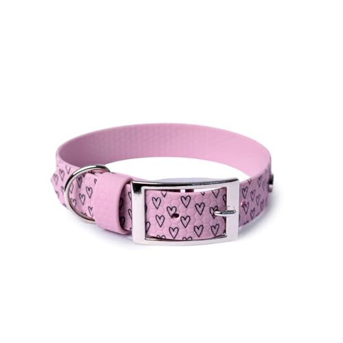 BURA Wasserdichtes Hundehalsband – geruchshemmend, robust und bequem – modernes Design mit verschiedenen Mustern – ideal für Spaziergänge und aktive Tage, Herz, Flieder, S BURA Wasserdichtes Hundehalsband – geruchshemmend, robust und bequem – modernes Design mit verschiedenen Mustern – ideal für Spaziergänge und aktive Tage, Herz, Flieder, S von BURA
