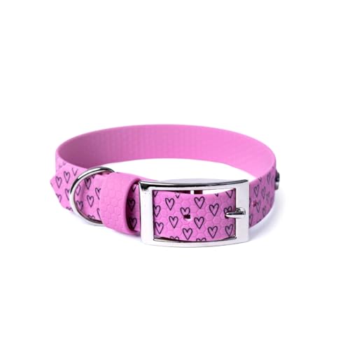 BURA Wasserdichtes Hundehalsband – geruchshemmend, robust und bequem – modernes Design mit verschiedenen Mustern – ideal für Spaziergänge und aktive Tage, Herz, Lavendelrosa, XXS BURA Wasserdichtes Hundehalsband – geruchshemmend, robust und bequem – modernes Design mit verschiedenen Mustern – ideal für Spaziergänge und aktive Tage, Herz, Lavendelrosa, XXS von BURA