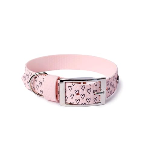 BURA Wasserdichtes Hundehalsband – geruchshemmend, robust und bequem – modernes Design mit verschiedenen Mustern – ideal für Spaziergänge und aktive Tage, Herz, Pastellrosa, M BURA Wasserdichtes Hundehalsband – geruchshemmend, robust und bequem – modernes Design mit verschiedenen Mustern – ideal für Spaziergänge und aktive Tage, Herz, Pastellrosa, M von BURA