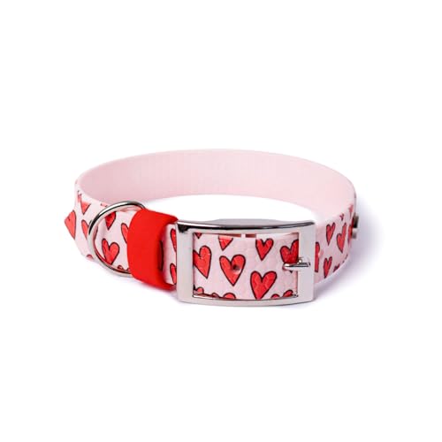 BURA Wasserdichtes Hundehalsband – geruchshemmend, robust und bequem – modernes Design mit verschiedenen Mustern – ideal für Spaziergänge und aktive Tage, Volles Herz, Pastellrosa, M BURA Wasserdichtes Hundehalsband – geruchshemmend, robust und bequem – modernes Design mit verschiedenen Mustern – ideal für Spaziergänge und aktive Tage, Volles Herz, Pastellrosa, M von BURA