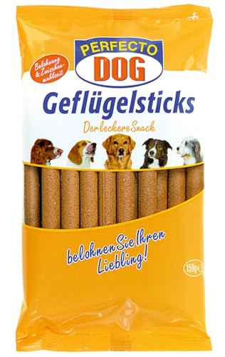 15x150g Perfecto Dog 150g Geflügelsticks Hundesnack Leckerli Geflügel Snack für Hunde von BURI