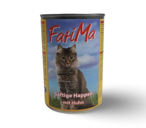 20x 400g Fatima saftige Happen mit Huhn Katzenfutter Nassfutter für Katzen Futter nass von BURI