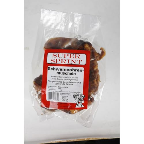 30x 250g Super Sprint Schweineohrenmuscheln für Hunde Hundefutter Schweineohren 7,5kg von BURI