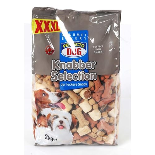 6X 2kg Perfecto Dog Knabber Selection Mix Hundefutter Leckerlis Trockenfutter Hunde von BURI