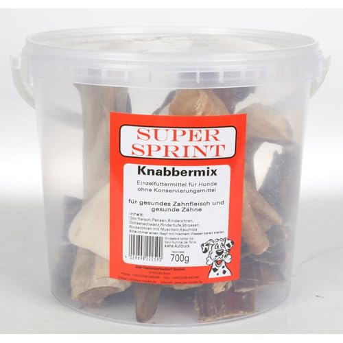 700g Super Sprint Knabbermix für Hunde Hundefutter Leckerlis Dörrfleisch Pansen etc. von BURI