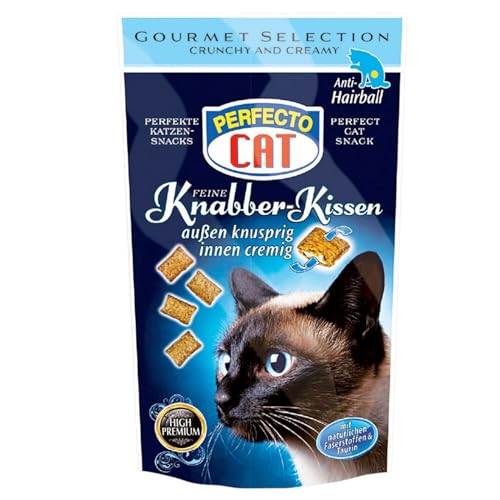 9X 50g Perfecto Cat Knabberkissen Katzen Leckerlis Katze Trockenfutter knusprig 9X von BURI