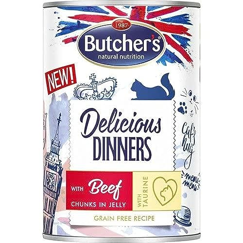 Butcher's Delicious Dinners Katzenfutter Huhn Rindfleisch 400 g von BUTCHER'S