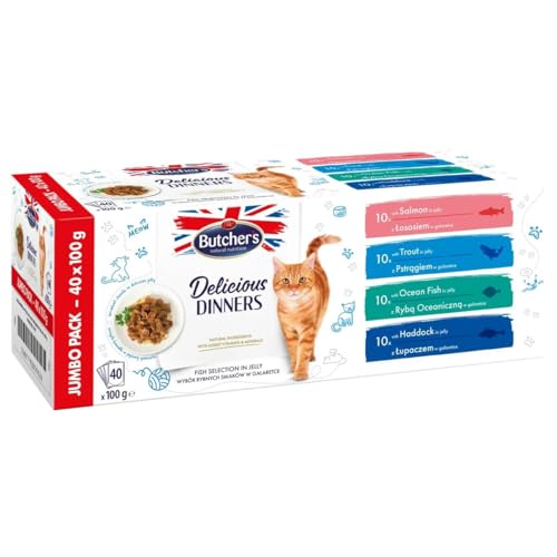 Butcher's Katzenfutter Delicious Dinners Fisch 40 x 100 g von BUTCHER'S