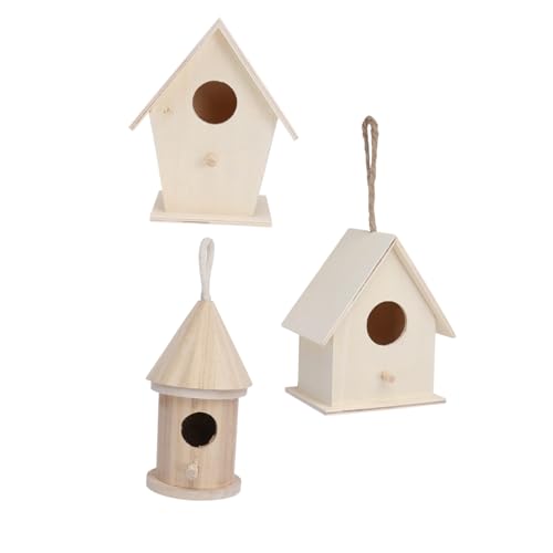 BUTIFULSIC DIY-Kits Kinderanzug 3 STK Vogelhaus Pflege Bambus Kind Ornamente Kinder-Kits Vogelkisten Garten von BUTIFULSIC