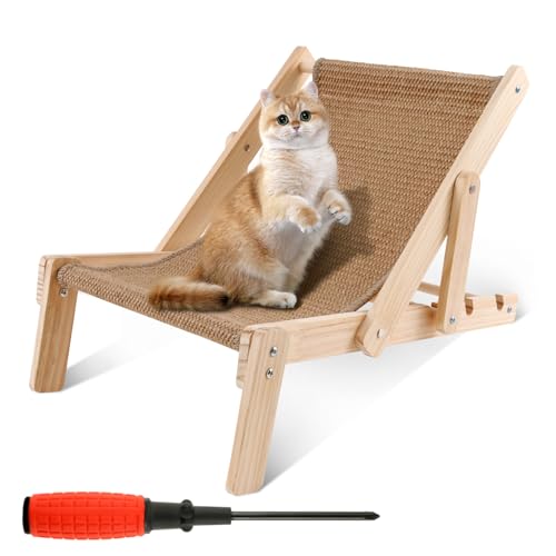 Sisalstuhl für Katzen, Hängematte mit verstellbarem Winkel, Hängematte für Katzen, Strandstuhl für Katzen, sicherer Katzenliege, bequemes Sisalbett für Katzen, Wohnzimmermöbel für Katzen von BUTORY