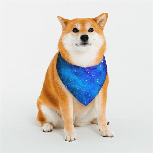 Hund oder Katze Galaxie Schal, bedrucktes Muster, Haustier-Schal, Haustier-Dreieck-Schal, verschiedene Größen, Haustier-Bandana, Lätzchen, Halstuch von BUULOO