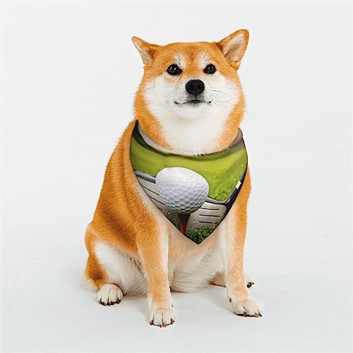 Hunde- oder Katzen-Golfball-Schal, bedrucktes Muster, Haustier-Dreieck-Schal, verschiedene Größen, Haustier-Bandana, Lätzchen, Halstuch von BUULOO