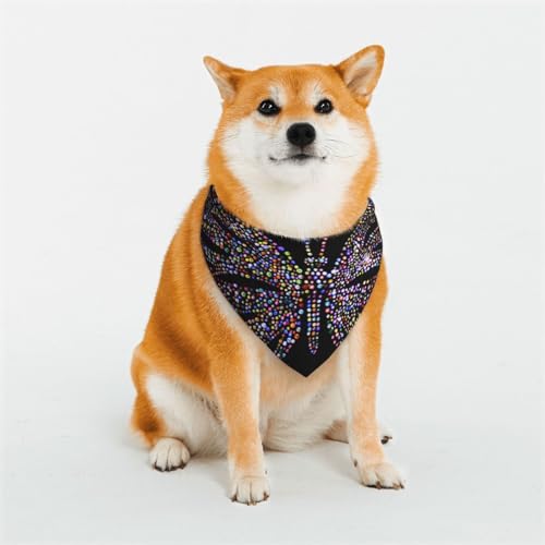 Hunde- oder Katzenschal, Schmetterlings-Schal, bedrucktes Muster, Haustier-Dreieck-Schal, verschiedene Größen, Haustier-Bandana, Lätzchen, Halstuch von BUULOO