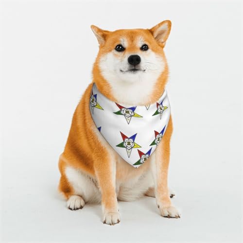 Hunde- oder Katzenschal mit Sternen und Sternen, bedrucktes Muster, Haustier-Dreieck-Schal, verschiedene Größen, Haustier-Bandana, Lätzchen, Halstuch von BUULOO