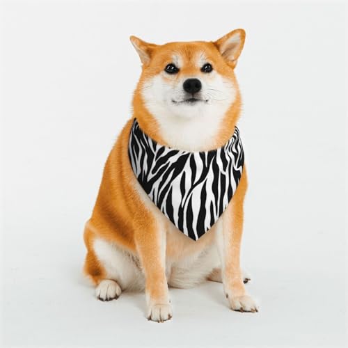 Schal für Hunde oder Katzen, Zebramuster, bedrucktes Muster, Haustier-Dreieck-Schal, verschiedene Größen, Haustier-Bandana, Lätzchen, Halstuch von BUULOO