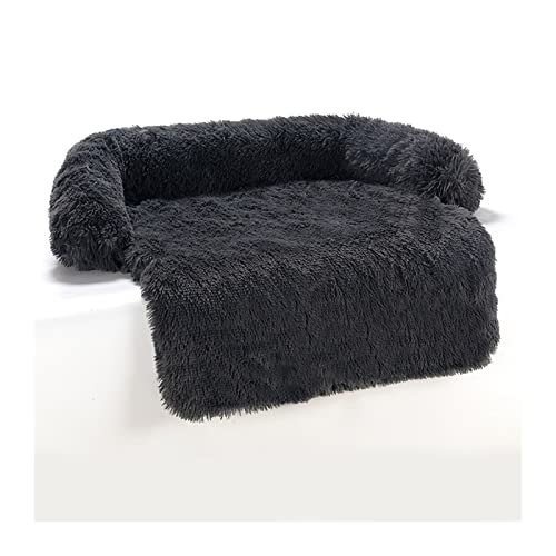 BUUNHI Hundebett Große Hundehausmatte für den Winter, warmes Katzenbett, waschbare Hundekissendecke Hundematte (Color : Darkgrey-YJ, Size : L) von BUUNHI