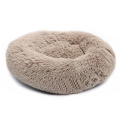 BUUNHI Hundebett Haustier-Liegekissen für kleine, mittelgroße und große Hunde & Katzenzwinger Welpenmatte Haustierbett Hundematte (Color : Khaki, Size : 40cm Diameter) von BUUNHI