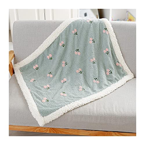 BUUNHI Hundebett Haustierdecke, Flauschiges Fleece, Katzen, Hunde, Zwinger, Decken, Sofa, Bettdecke, Welpen-Schlafmatte Hundematte (Color : Green, Size : L 100x80cm) von BUUNHI