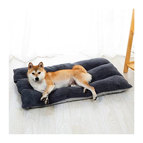 BUUNHI Hundebett Hundebett Anti-Feuchtigkeits-Hundebetten für große Hunde Schlafsofas Bettkissen Faltbare Hundebetten Zwinger Hundematte (Color : Gray, Size : M 89x61x20cm) von BUUNHI