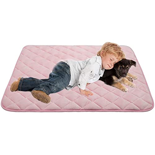 BUUNHI Hundebett Hundebettmatte, weiche Kistenmatte, rutschfeste Haustiermatratze für Hunde, die für große Hunde und Katzen schlafen Hundematte (Color : Dog Bed-pink, Size : XS 55x33 cm) von BUUNHI