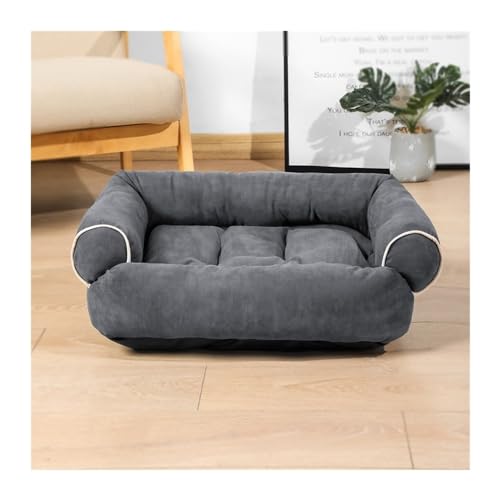 BUUNHI Hundebett Luxuriöses großes Hundeschlafsofa Hundebett Hundehütte Katzenmatten Schlafhütte für kleine und große Hunde Hundematte (Color : Dark Grey, Size : 5XL) von BUUNHI