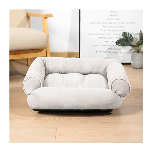 BUUNHI Hundebett Luxuriöses großes Hundeschlafsofa Hundebett Hundehütte Katzenmatten Schlafhütte für kleine und große Hunde Hundematte (Color : Light Grey, Size : 3XL) von BUUNHI