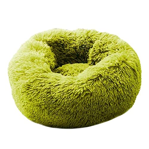 BUUNHI Hundebett Weiches Hundebett, waschbar, langes Plüsch, Hundehütte, Katzenhaus, Matten, Sofa für Hundekorb, warmes Haustierbett Hundematte (Color : M Fruit Green, Size : S 50CM) von BUUNHI