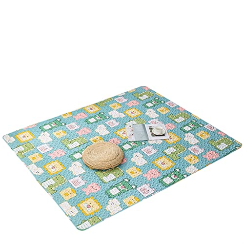 BUUNHI Hundebett Wiederverwendbare Pee Pads Puppy Kennel Crate Mats Waschbare rutschfeste Katzenmatten für Fußböden Hundematte (Color : Cartoon Animals, Size : XS - 50x70cm) von BUUNHI