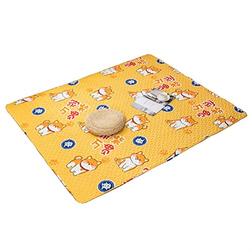 BUUNHI Hundebett Wiederverwendbare Pee Pads Puppy Kennel Crate Mats Waschbare rutschfeste Katzenmatten für Fußböden Hundematte (Color : Shiba Inu, Size : L - 90x90cm) von BUUNHI