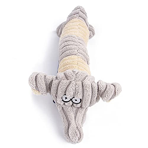 BUUNHI Kauspielzeug für Hunde 1pc Plüsch Quietschen Spielzeug für Hund Welpen Kauen Training Sounding Pet Spielzeug Fleece Rindfleisch Elefant Haustierspielzeug (Color : 4, Size Shows) von BUUNHI