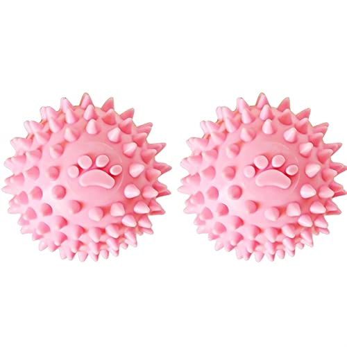 BUUNHI Kauspielzeug für Hunde 2 Teile/Satz Hundespielzeug Bälle Bissfeste Gummi Pet Sound Spielzeug Hund Kauen Hund Spielen Bälle Haustierspielzeug (Color : Pink) von BUUNHI