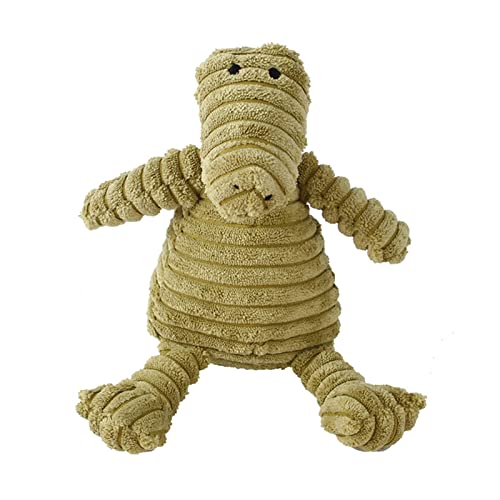 BUUNHI Kauspielzeug für Hunde Cord-Hunde-Kauspielzeug, Haustier-Welpen, Quietsch-Kaugeräusch-Spielzeug, Hunde-Plüsch-Beißspielzeug Haustierspielzeug (Color : Crocodile) von BUUNHI