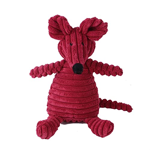 BUUNHI Kauspielzeug für Hunde Cord-Hunde-Kauspielzeug, Haustier-Welpen, Quietsch-Kaugeräusch-Spielzeug, Hunde-Plüsch-Beißspielzeug Haustierspielzeug (Color : Mouse) von BUUNHI