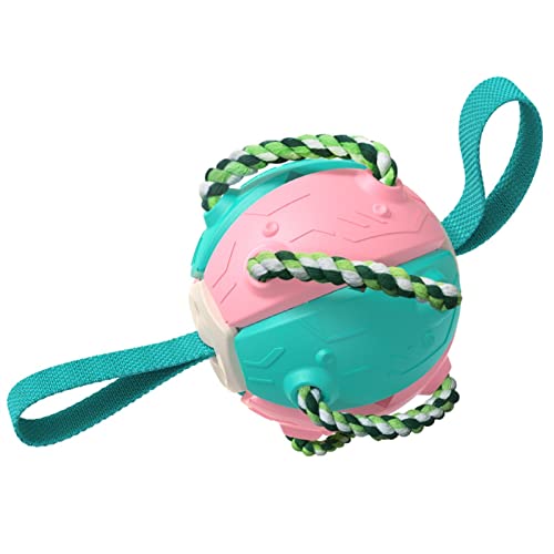 BUUNHI Kauspielzeug für Hunde Fliegende Untertasse, Hundespielzeug, lustiges Kauspielzeug, Spiel, Fliegende Scheiben, Welpenteller, Spielzeug, Training Haustierspielzeug (Color : Pink) von BUUNHI