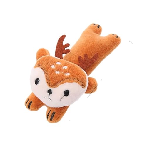 BUUNHI Kauspielzeug für Hunde Haustier Hund Katze Plüsch Quietschen Hundespielzeug Interessantes Fleece Langlebiges Kauspielzeug für Haustiere Haustierspielzeug (Color : C-Orange Deer) von BUUNHI