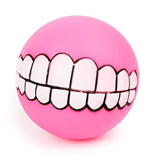 BUUNHI Kauspielzeug für Hunde Haustier Hund Katze Spielzeug Ball Kauen Leckerli Halter Zahnreinigung Quietschen Spielzeug Hund Welpen Training Haustierspielzeug (Color : Pink, Size : 7.5CM) von BUUNHI