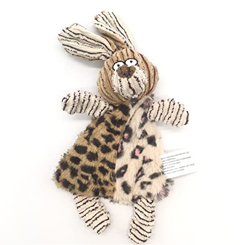 BUUNHI Kauspielzeug für Hunde Haustier Hund Quietschspielzeug für kleine Hunde Chihuahua Zahnreinigung Welpenspielzeug Haustierspielzeug (Color : Leopard Rabbit, Size von BUUNHI