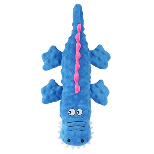 BUUNHI Kauspielzeug für Hunde Oktopus Krokodil Quietschen Hundespielzeug Tintenfisch Welpe Plüsch Haustier Spielzeug Katzenzubehör Haustierspielzeug (Color : Crocodile Blue) von BUUNHI