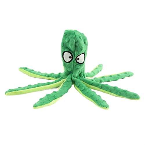 BUUNHI Kauspielzeug für Hunde Oktopus Krokodil Quietschen Hundespielzeug Tintenfisch Welpe Plüsch Haustier Spielzeug Katzenzubehör Haustierspielzeug (Color : Octopus Green) von BUUNHI