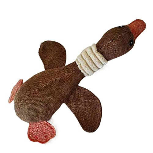 BUUNHI Kauspielzeug für Hunde Plüsch-Sound-Spielzeug für Hunde, die Zähne kauen, bissfestes Welpen-Hunde-Hundetrainingsprodukt Haustierspielzeug (Color : Coffe Wild Goose) von BUUNHI