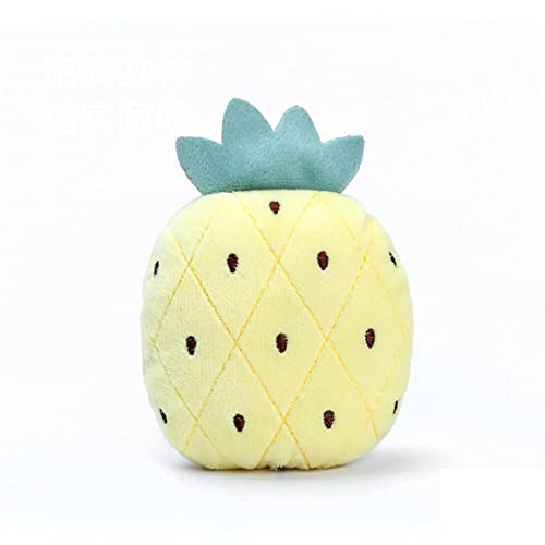 BUUNHI Kauspielzeug für Hunde Soft Pineapple Pet Toy Crab Chew Puppy Press Sound Squeak Toys Dog Bell Ball Haustierspielzeug (Color : Red) von BUUNHI