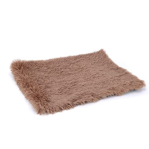 Hundebett Haustier-Hundebett-Matte Welpen-Katzen-Matte Haus-Katzen-Schlafbett-Decke für kleine große Hundezwinger Hundematte (Color : Brown, Size : S 35 X 50 cm) von BUUNHI