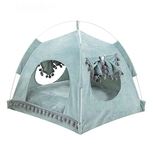 BUUNHI Hundebett The General Tipi Geschlossene gemütliche Hängematte mit Böden Katzenhaus Haustier kleines Hundehaus Hundematte (Color : Green, Size : S for 3kg) von BUUNHI