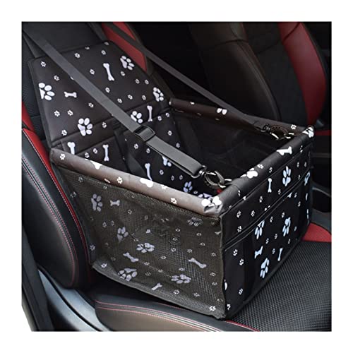 Hundedecke 2-in-1-Oxford-Hundetragetasche für den Autositz, Faltbare, hängende Matratze für Tragen von Hunden und Katzen Autositzbezüge (Color : B-Gray Dog paw) von BUUNHI